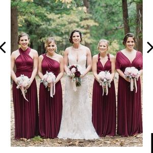 LULU’S TRICKS OF THE TRADE BURGUNDY MAXI DRESS